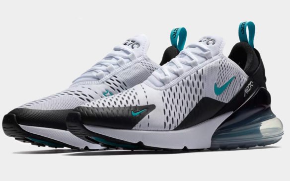 Фото Nike Air Max 270 Teal белые - 1