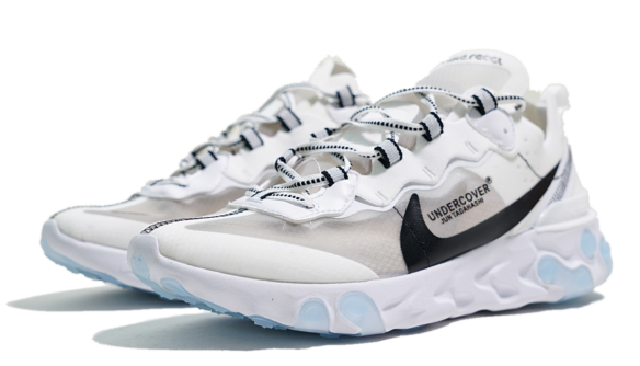 Фото Undercover x Nike react element 87 белые с черным - 2