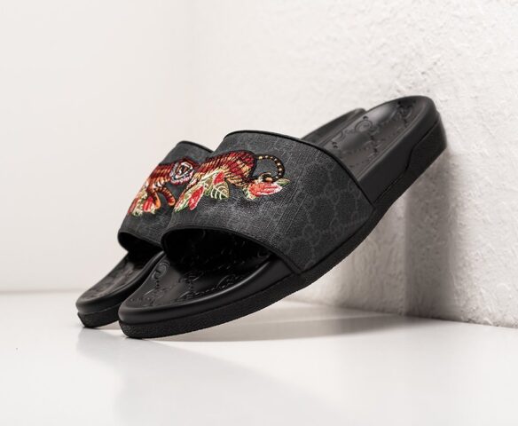Сланцы Gucci black lther Сланцы Gucci black lther